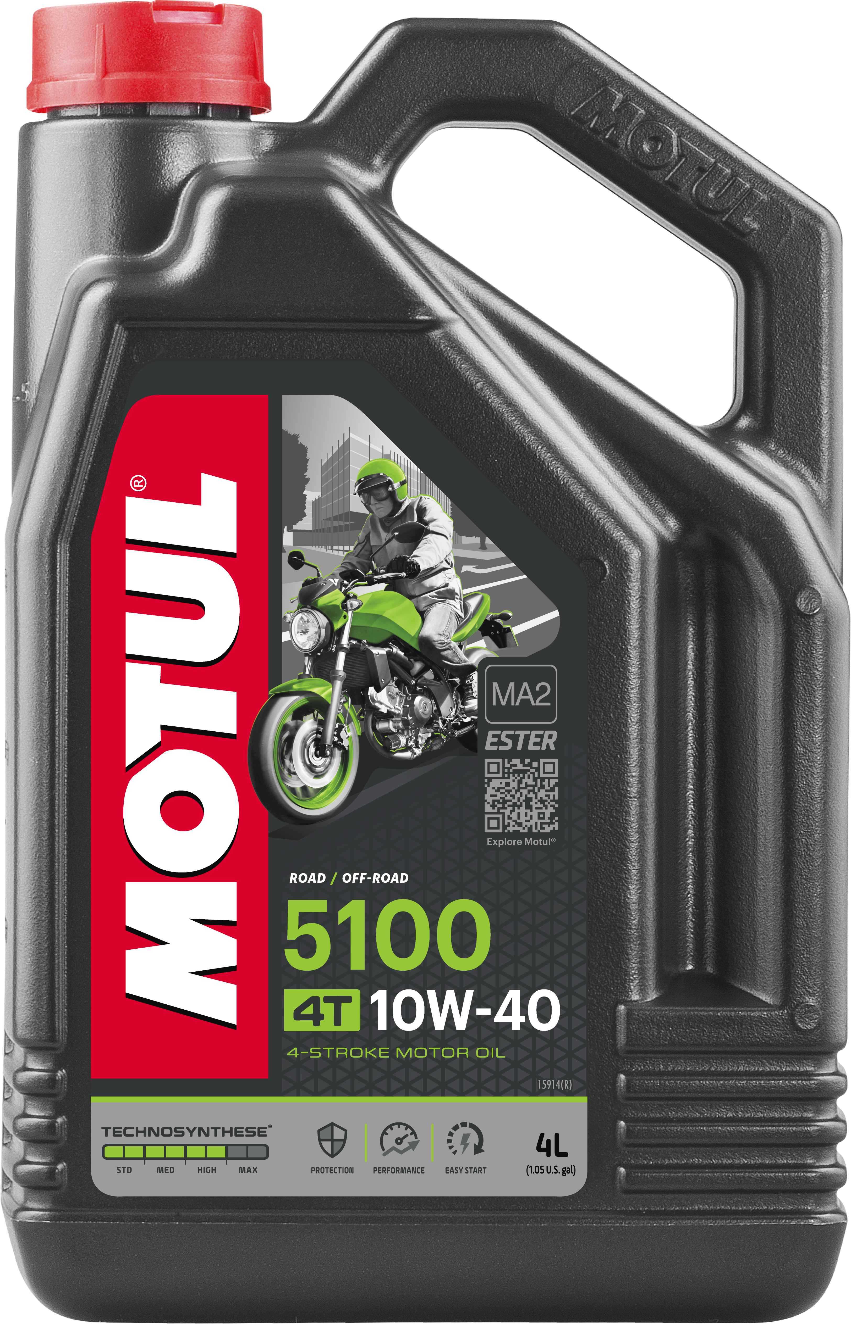 MOTUL, 104068 Motul 5100 Ester/Synthetic Engine Oil 10W40 4 Lt