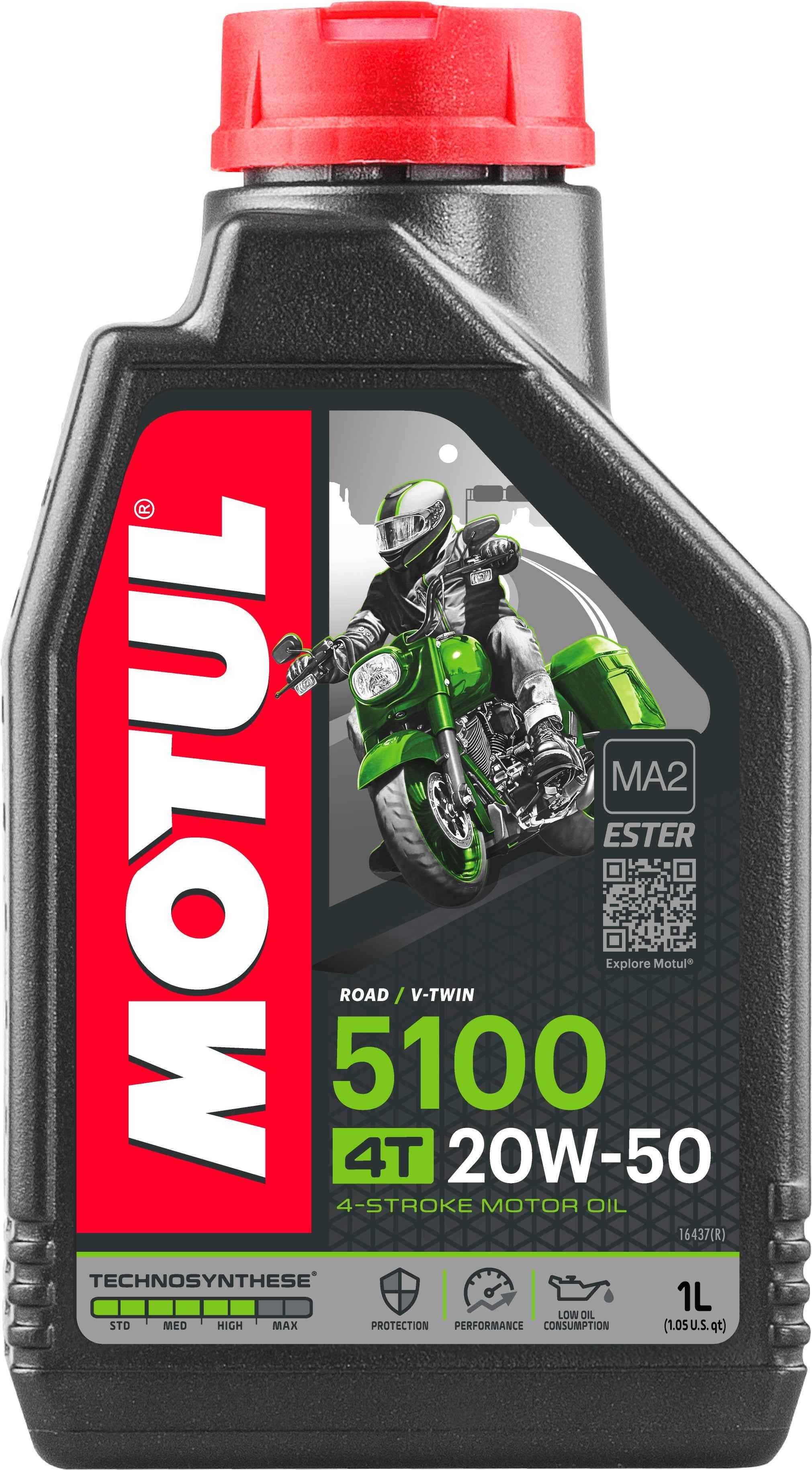 MOTUL, 109944 Motul 5100 4T 20W50 1-L 12/Case