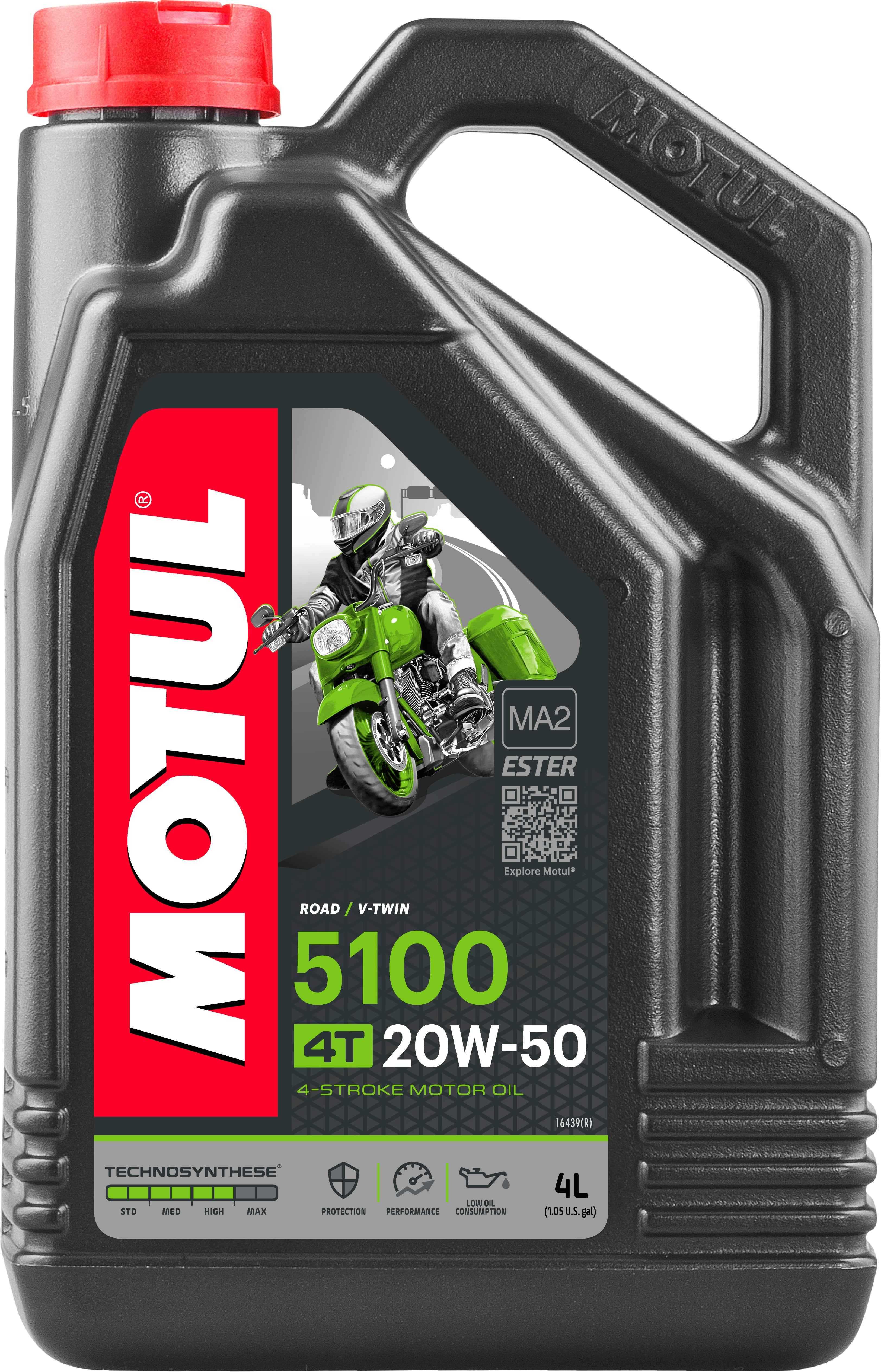 MOTUL, 109945 Motul 5100 4T 20W50 4-L 4/Case