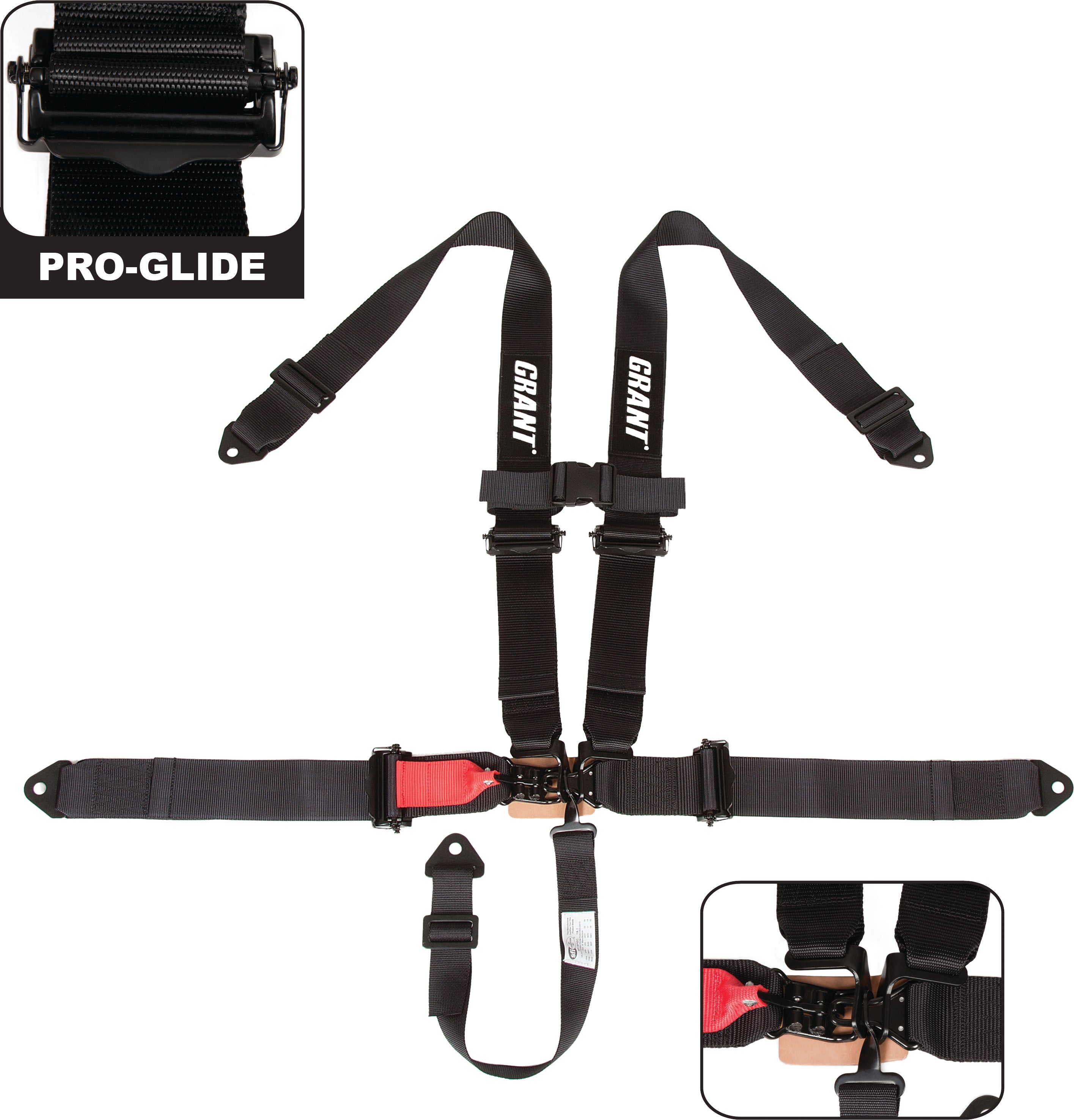 GRANT, 2110 5 Point Safety HarneSS W/O Pads Black 3" Straps