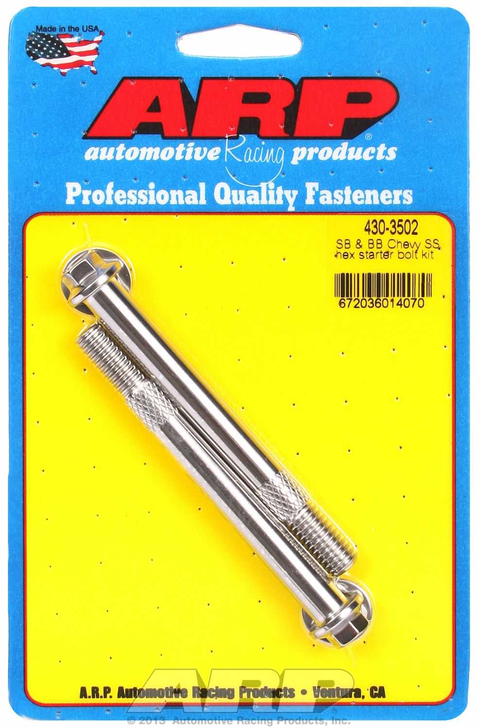 ARP Fasteners, 430-3502 ARP Fasteners Starter Bolt For Use With Chevy