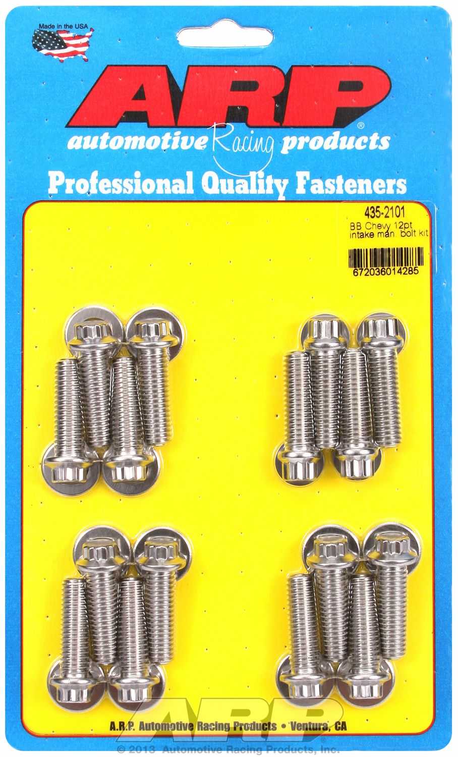 ARP Fasteners, 435-2101 ARP Fasteners Intake Manifold Bolt For Use With Chevy 396/