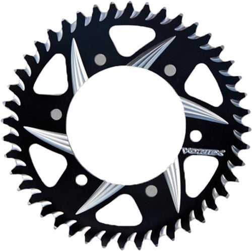 VORTEX, 435CZK-43 Rear Cat5 Sprocket Aluminum 43t 525 Blk Kaw/Suz/Yam