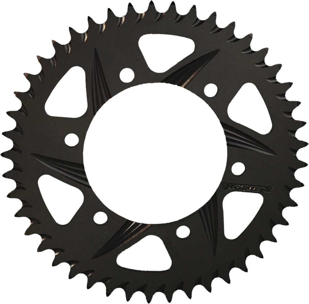 VORTEX, 435K-43 Rear F5 Sprocket Aluminum 43t 520 Blk Hc Kaw/Suz/Yam