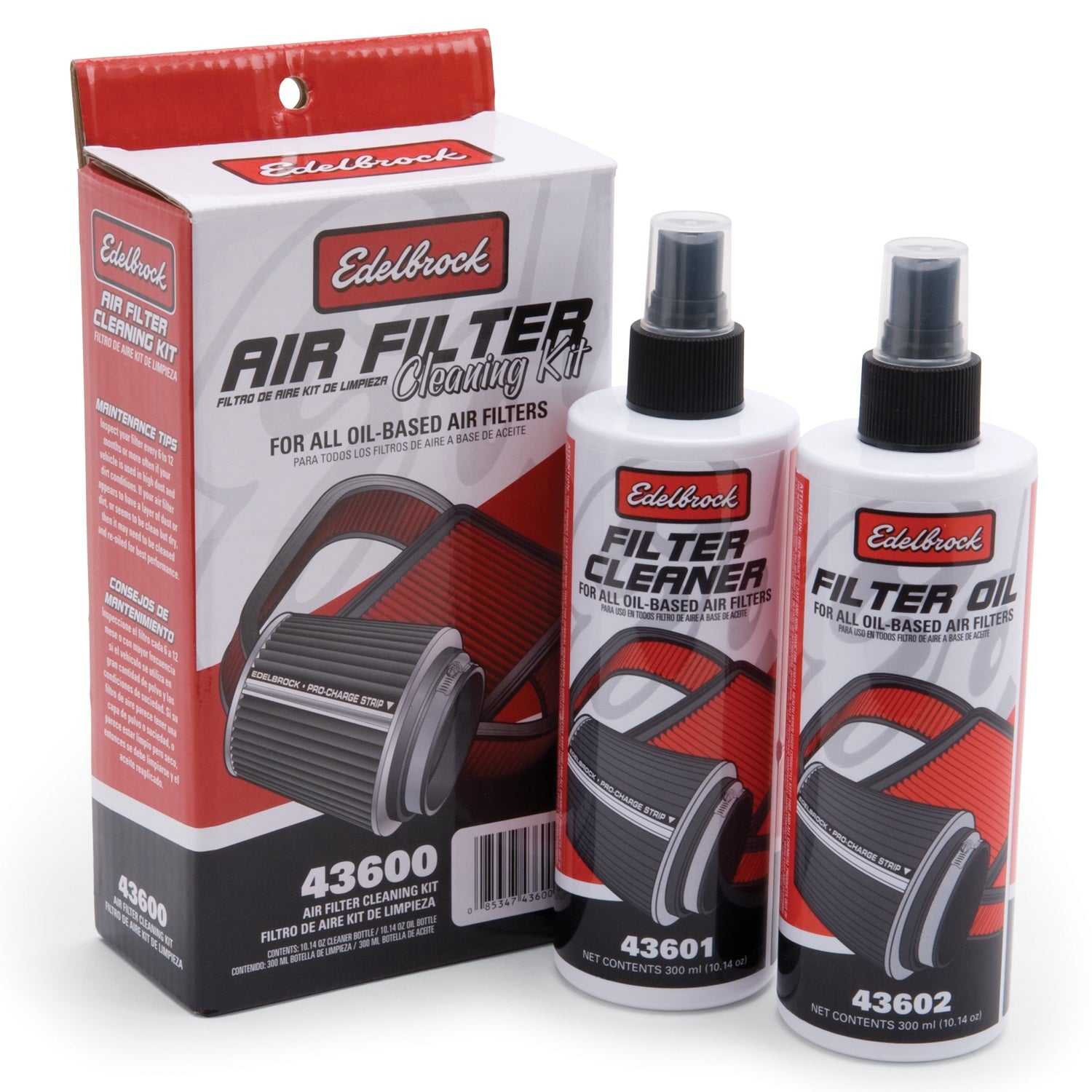 Edelbrock, 43600 Edelbrock Air Filter Cleaner Kit With Filter Cleaner And Filter