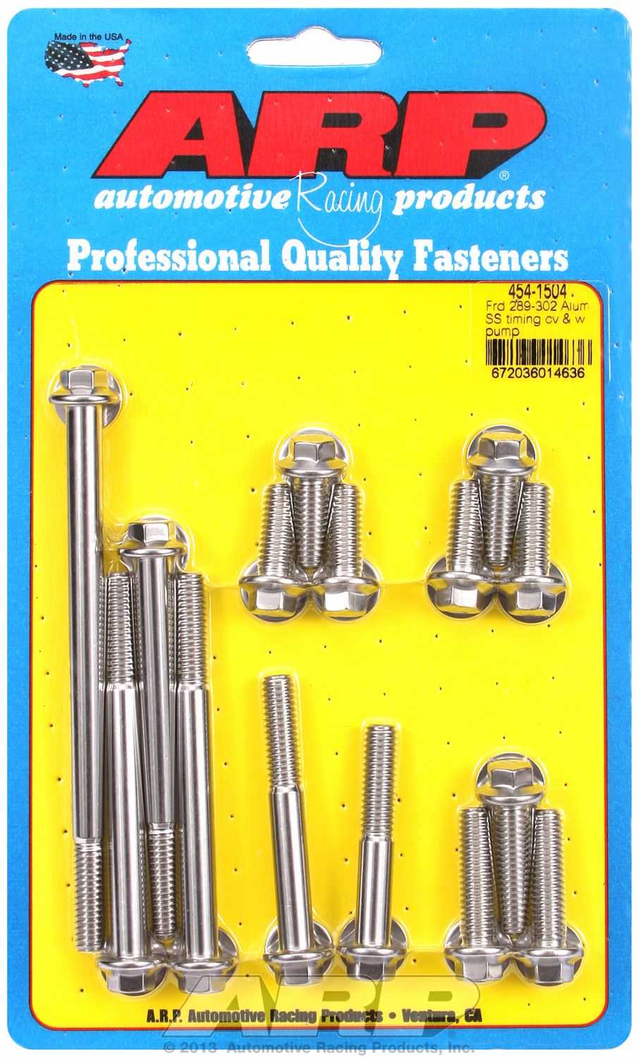 ARP Fasteners, 454-1504 ARP Fasteners Water Pump Bolt For Use With Ford 289/ 302