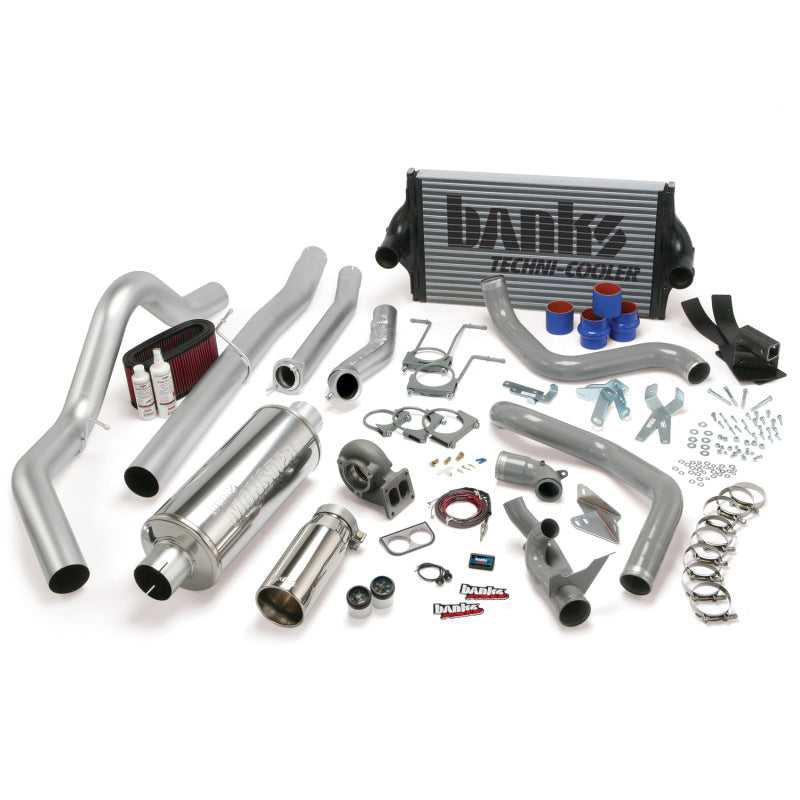 Banks Power, 46361 Banks Power 94-97 Ford 7.3L CCLB Man PowerPack System - SS Single Exhaust w/ Chrome Tip