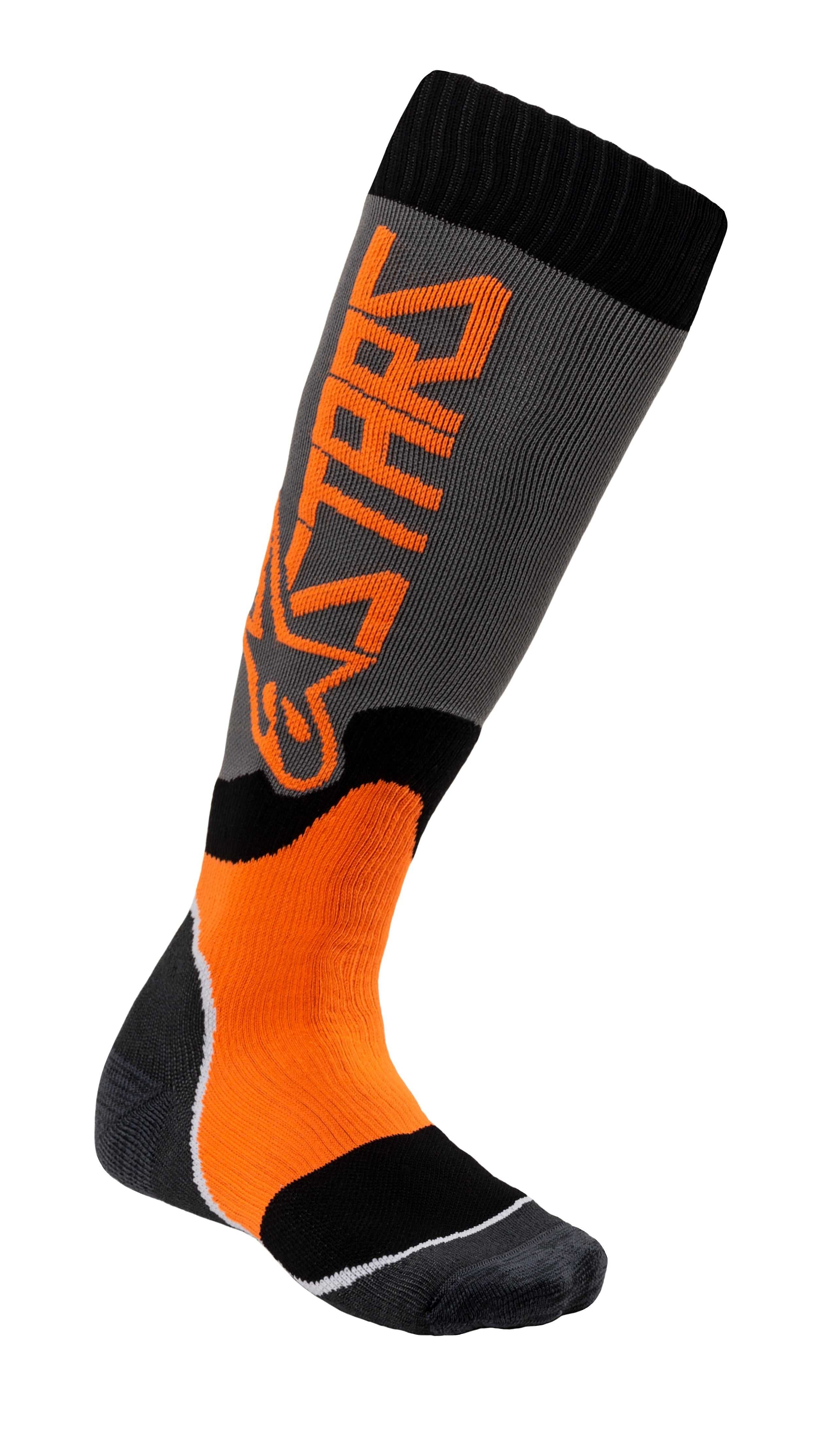 ALPINESTARS, 4701920-9040-L/XXL Mx Plus 2 Socks Cool Grey Large