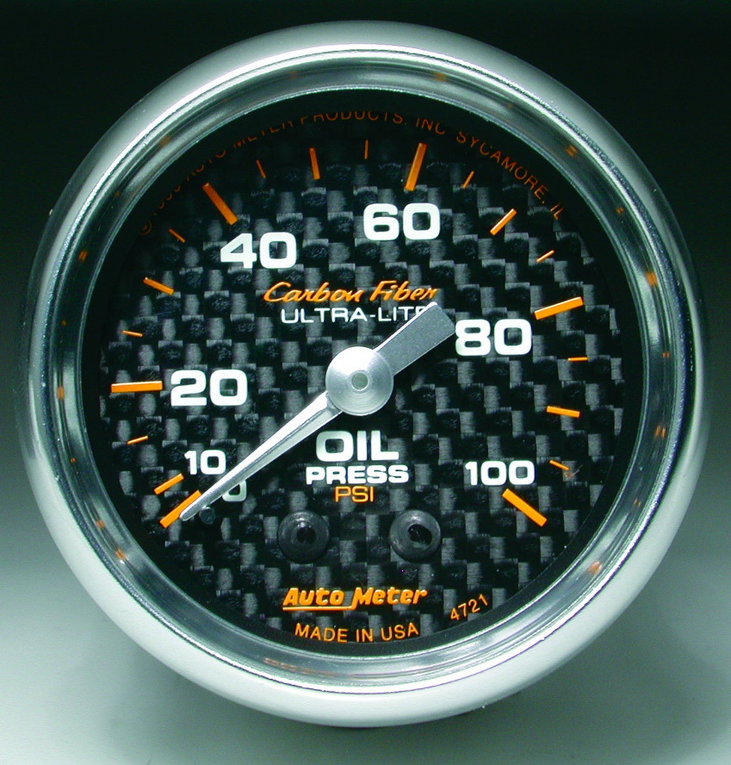 Auto Meter Products, 4721 Auto Meter Products Gauge Oil Pressure 2-1/16 Inch