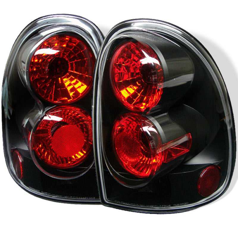 SPYDER, 5002235 Spyder Dodge Caravan/Grand Caravan 96-00Euro Style Tail Lights Black ALT-YD-DC96-BK