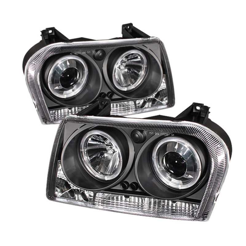 SPYDER, 5009180 Spyder Chrysler 300 05-08 Projector Headlights LED Halo LED Blk (Not Included) PRO-YD-C305-HL-BK