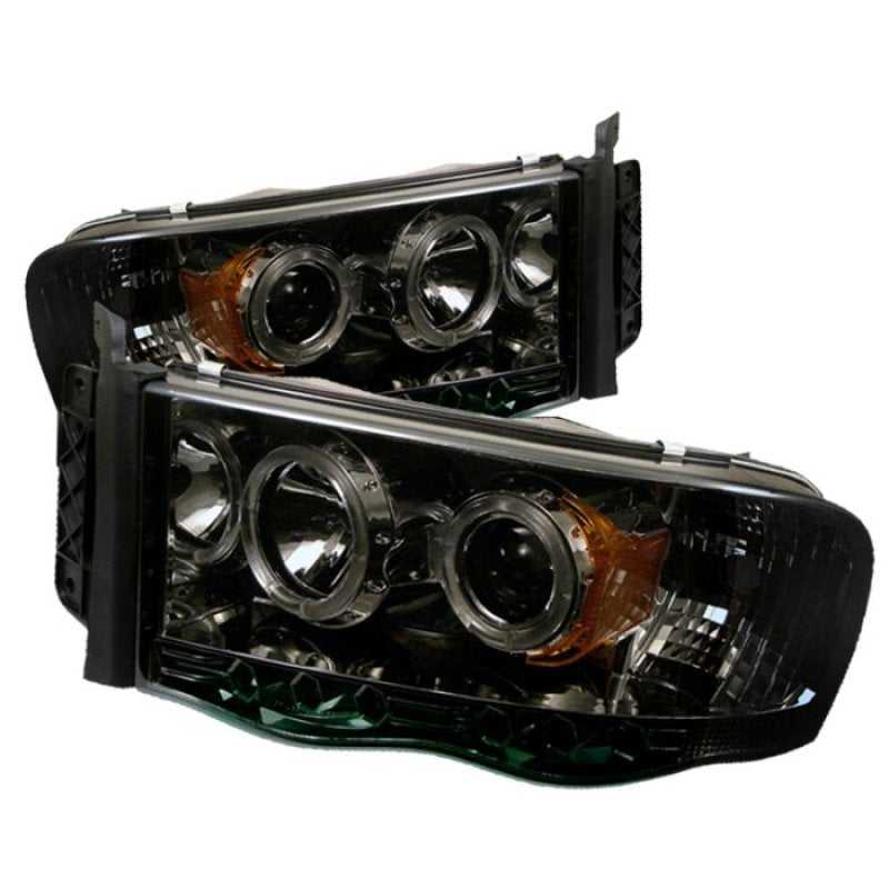 SPYDER, 5009999 Spyder Dodge Ram 1500 02-05/Ram 2500 03-05 Projector Headlights LED Halo LED Smke PRO-YD-DR02-HL-SMC