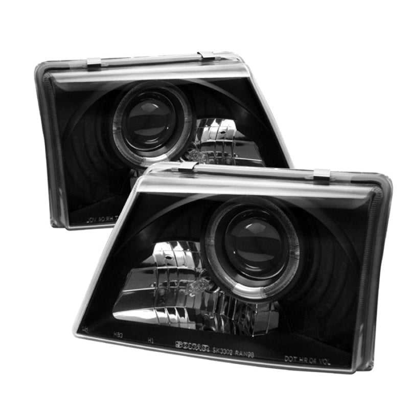 SPYDER, 5010520 Spyder Ford Ranger 98-00 Projector Headlights LED Halo Black High 9005 Low H1 PRO-YD-FR98-BK