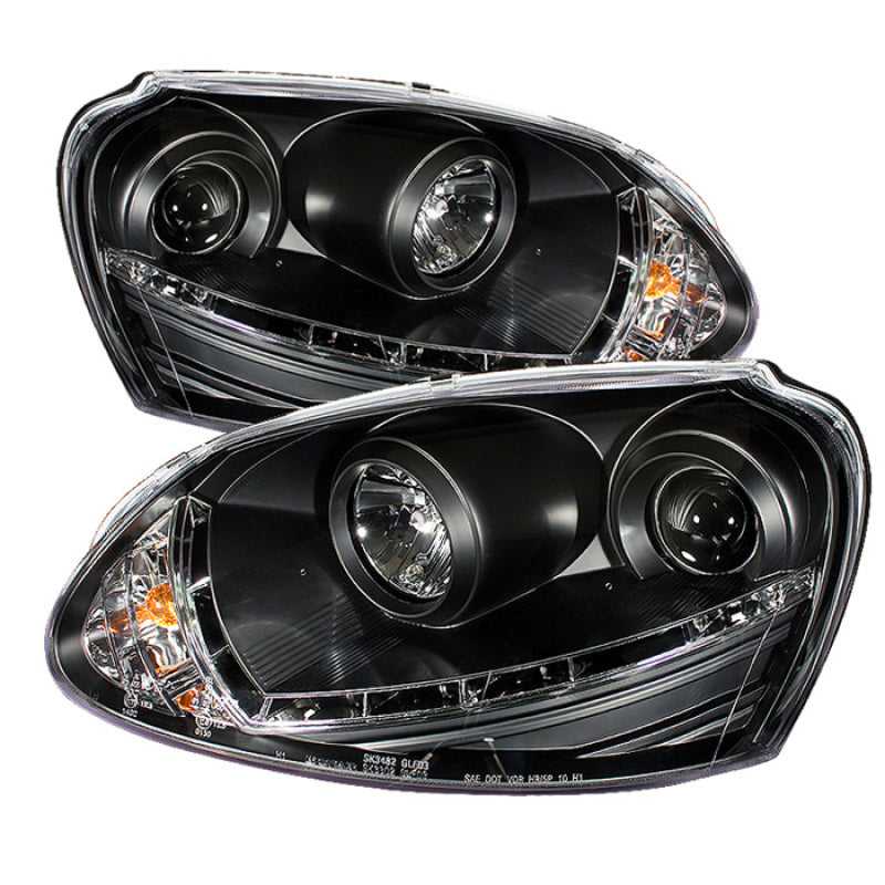 SPYDER, 5017505 Spyder Volkswagen GTI 06-09/Jetta 06-09 Halogen Model Only - DRL Black PRO-YD-VG06-DRL-BK