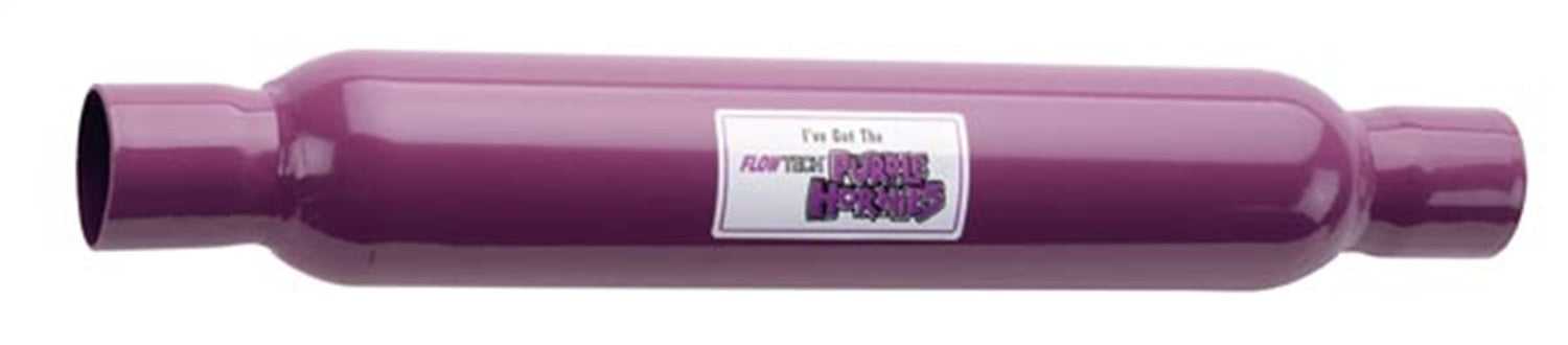 Flow Tech, 50225FLT Flowtech Muff - Purple Hornie 2.25" In/Out