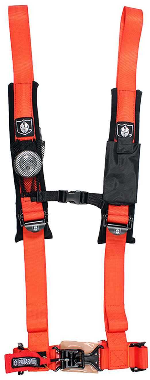 PRO ARMOR, A114220OR 4pt Harness 2" Pads Orange