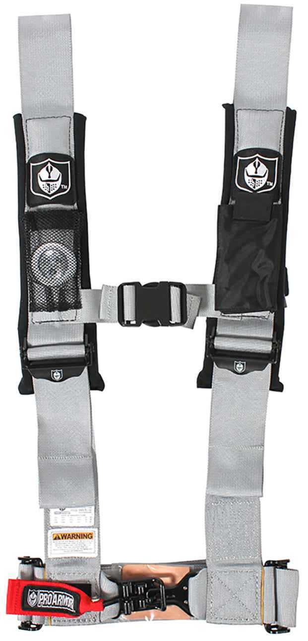 PRO ARMOR, A114230SV 4pt Harness 3" Pads Sil